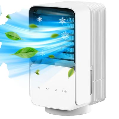 USB-водоохлаждающий вентилятор Малый настольный воздухоохладитель с 3 режимами ветра низкий / средний / высокий 14 * 14 * 26 см