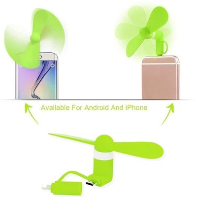 Шелковый экран напечатанный логотип 2 в 1 USB Mini Fan для iPhone и Android Type-C Только 15г